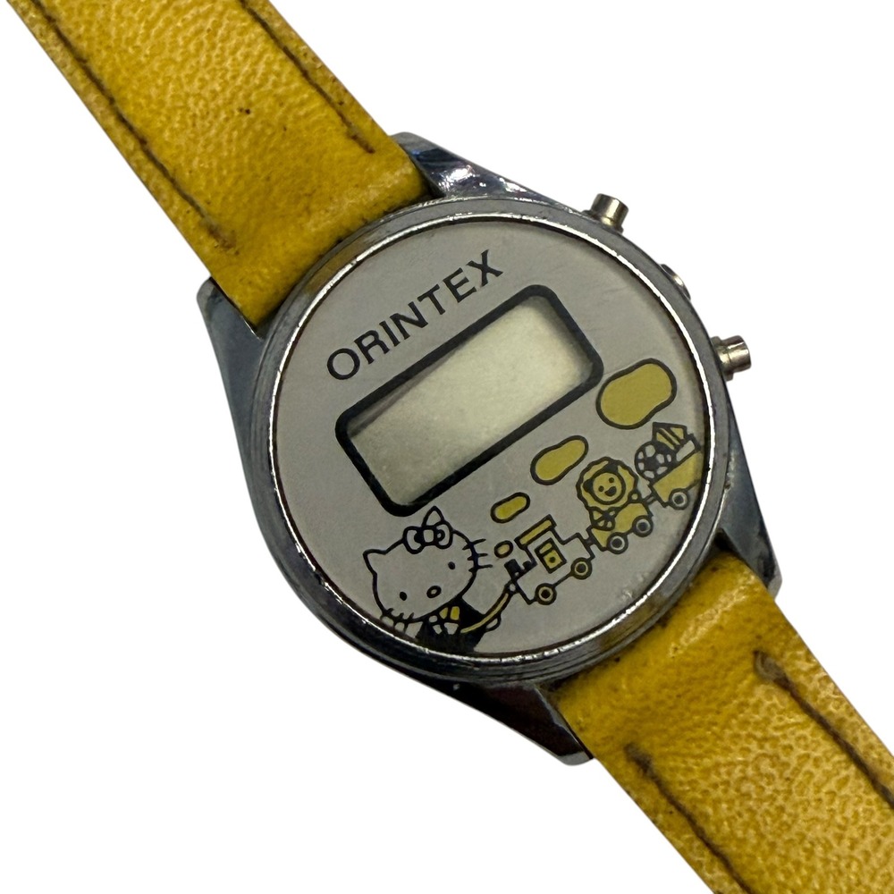 Orintex Hello Kitty Digital Watch Yellow Strap Vintage Character Watch Untested